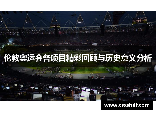 伦敦奥运会各项目精彩回顾与历史意义分析